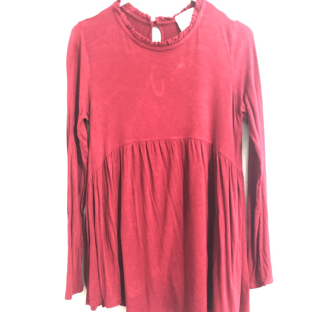 Red Jersey Blouse